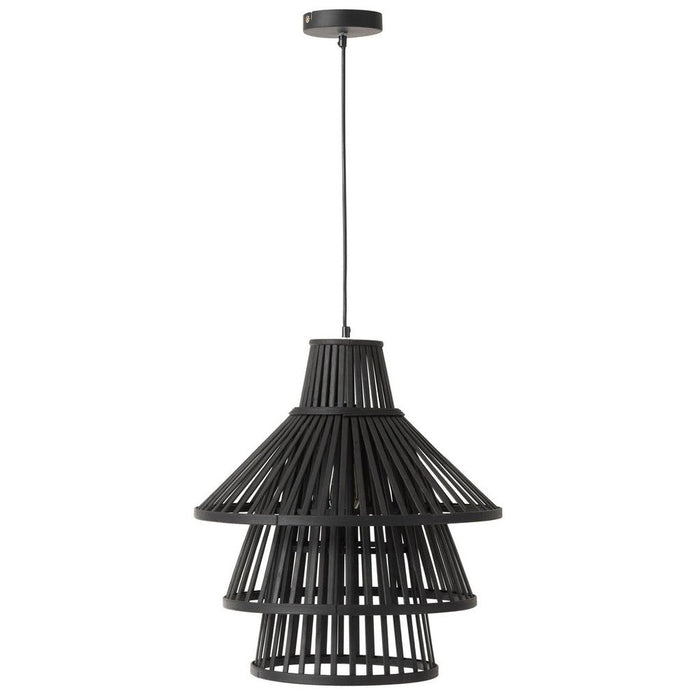 Hanglamp Zwart Bamboe L 42 cm-Hanglampen-J-Line