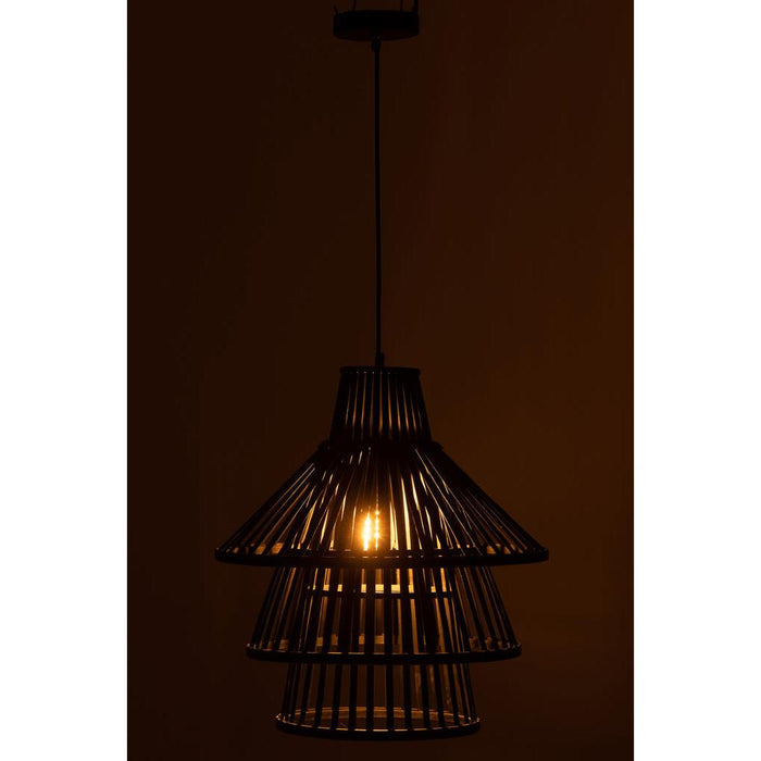 Hanglamp Zwart Bamboe L 42 cm-Tafellampen-J-Line