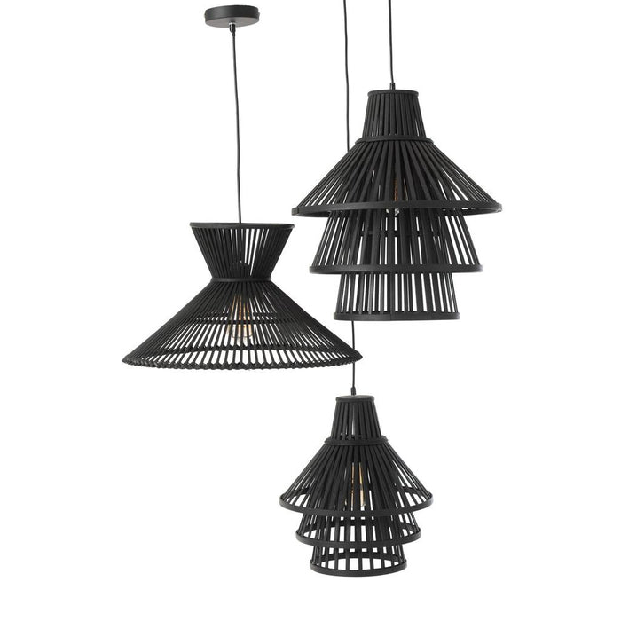 Hanglamp Zwart Bamboe S 53 cm-Hanglampen-J-Line