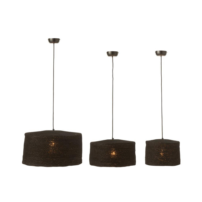 Hanglamp Zwart Ijzer 50 cm - Ijzer,gras-Hanglampen-J-Line