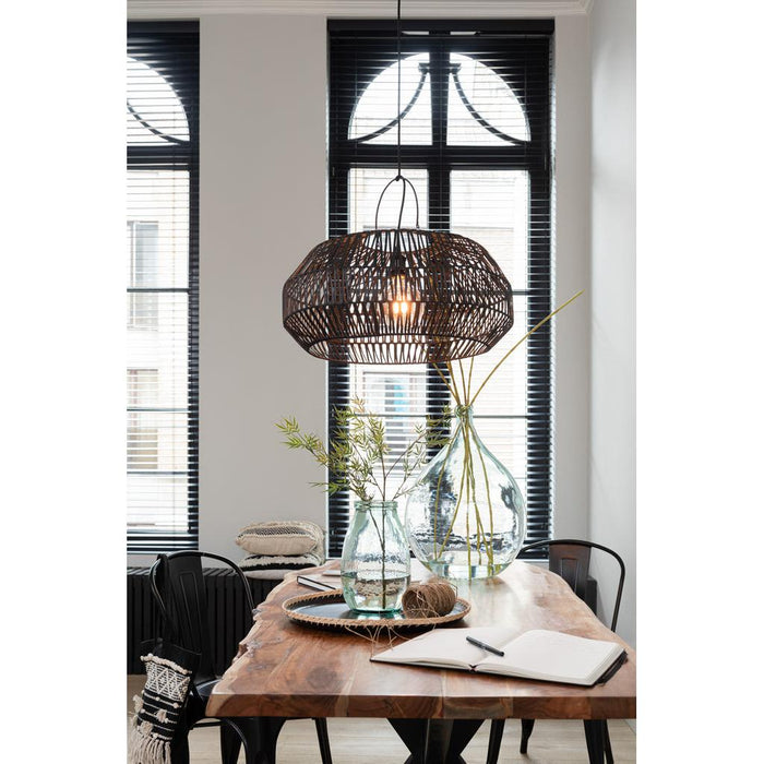 Hanglamp Zwart Ijzer M 52 cm 52.5x52.5x31.5 cm-Hanglampen-J-Line