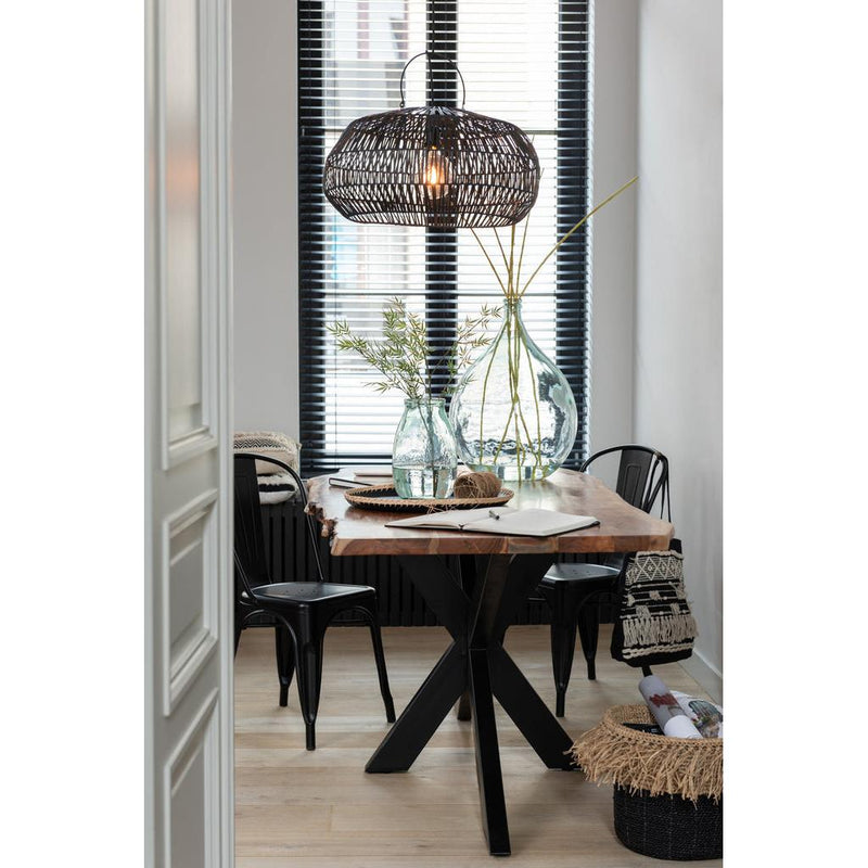 Hanglamp Zwart Ijzer M 52 cm 52.5x52.5x31.5 cm-Hanglampen-J-Line