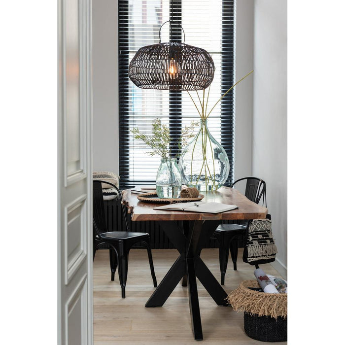 Hanglamp Zwart Ijzer M 52 cm 52.5x52.5x31.5 cm-Hanglampen-J-Line
