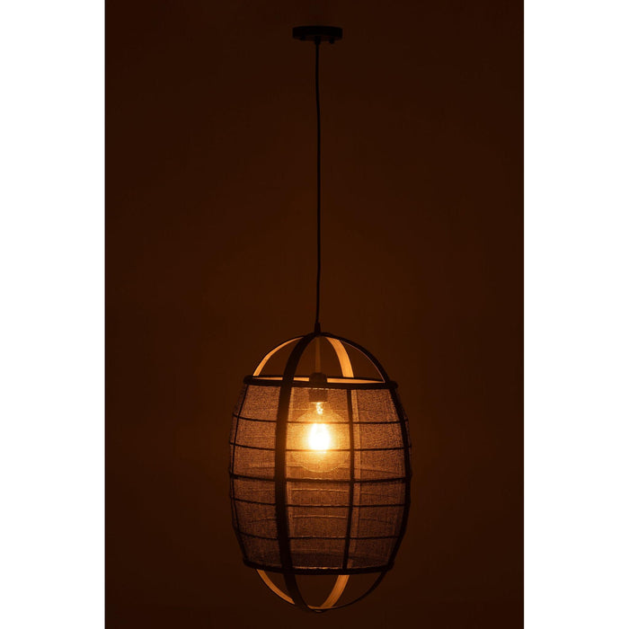 Hanglamp Zwart Ijzer S 37 cm Zwart 37x37x56 cm 46373-Hanglampen-J-Line