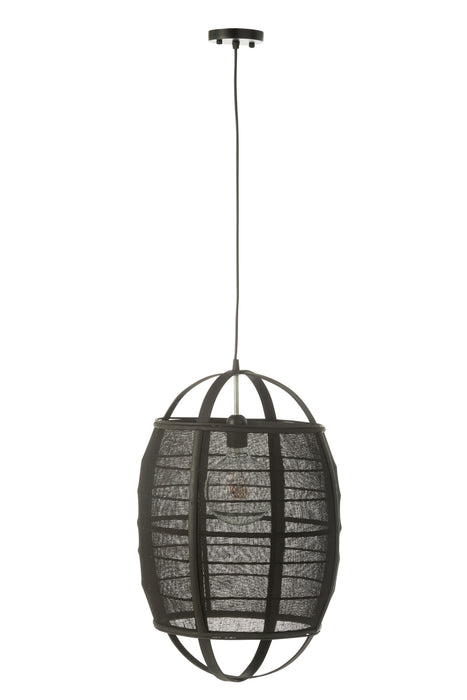 Hanglamp Zwart Ijzer S 37 cm - Zwart - 46373-Hanglampen-J-Line