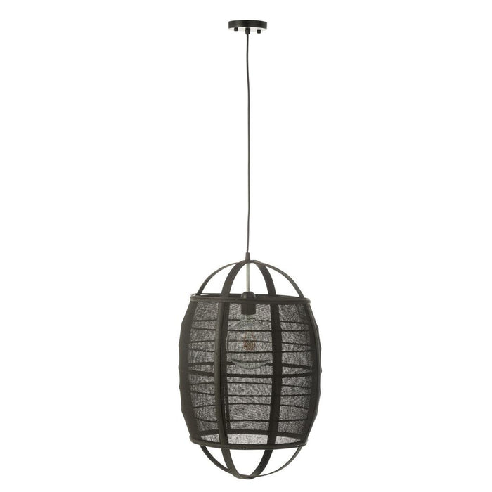Hanglamp Zwart Ijzer S 37 cm - Zwart - 46373-Hanglampen-J-Line