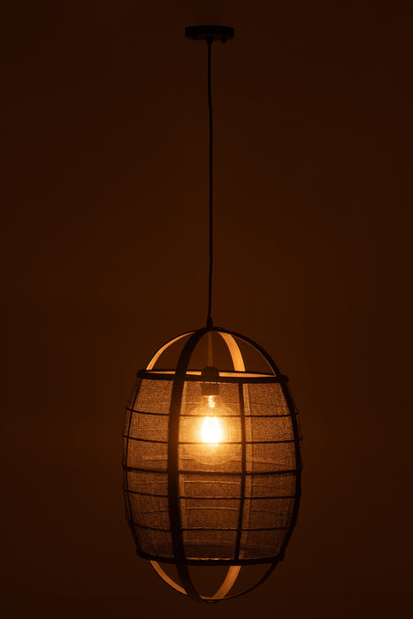 Hanglamp Zwart Ijzer S 37 cm - Zwart - 46373-Hanglampen-J-Line