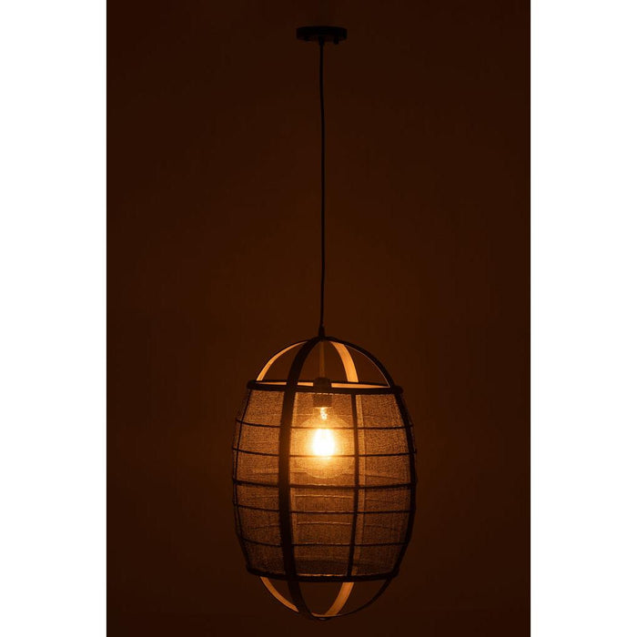 Hanglamp Zwart Ijzer S 37 cm - Zwart - 46373-Hanglampen-J-Line