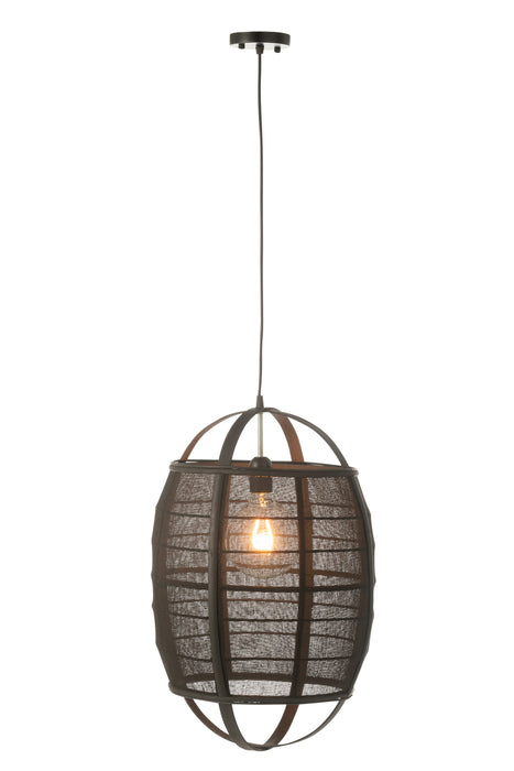 Hanglamp Zwart Ijzer S 37 cm - Zwart - 46373-Hanglampen-J-Line