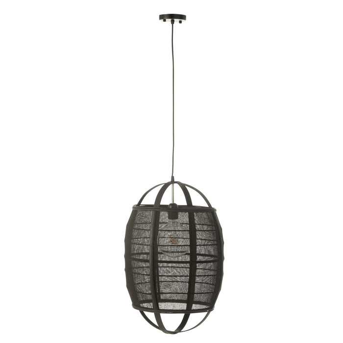 Hanglamp Zwart Ijzer S 37 cm - Zwart-Hanglampen-J-Line