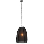 Hanglamp Zwart Linnen 42 cm 42x49x173 cm-Plafondlampen-J-Line