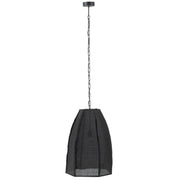 Hanglamp Zwart Linnen 42 cm 42x49x173 cm-Plafondlampen-J-Line