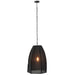 Hanglamp Zwart Linnen 42 cm-Tafellampen-J-Line