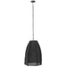 Hanglamp Zwart Linnen 42 cm-Tafellampen-J-Line