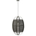 Hanglamp Zwart Linnen 43 cm 43x43x66 cm-Hanglampen-J-Line