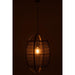 Hanglamp Zwart Linnen 43 cm 43x43x66 cm-Hanglampen-J-Line