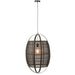 Hanglamp Zwart Linnen 43 cm-Hanglampen-J-Line