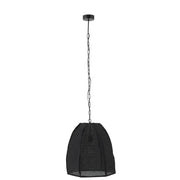 Hanglamp Zwart Linnen S 42 cm 42x49x161 cm-Plafondlampen-J-Line