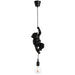 Hanglamp Zwart Polykunsthars 12 cm-Tafellampen-J-Line