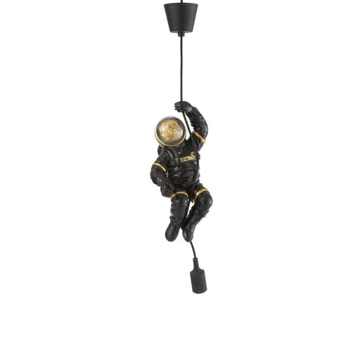 Hanglamp Zwart Polykunsthars 16 cm 16x19x37 cm-Hanglampen-J-Line