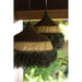 Hanglamp Zwart Raffia Rond 36 cm 36x36x40 cm-Hanglampen-J-Line