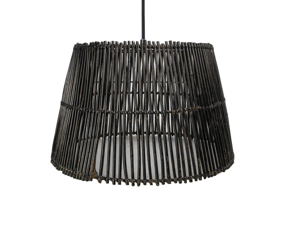 Hanglamp - ø33 - rotan - zwart wash-Hanglampen-HSM Collection