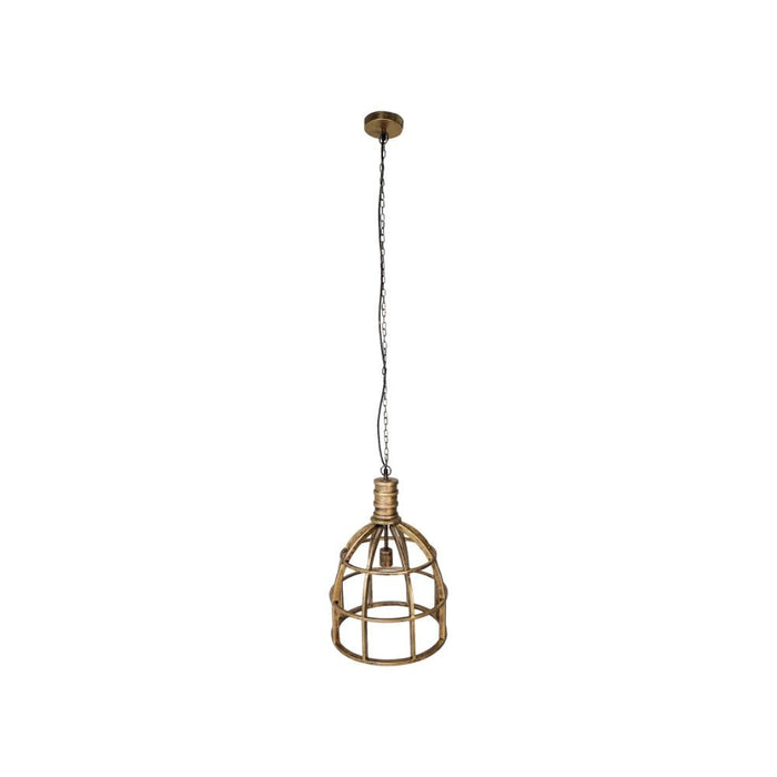 Hanglamp - ø40x50 - goud - metaal-Hanglampen-HSM Collection