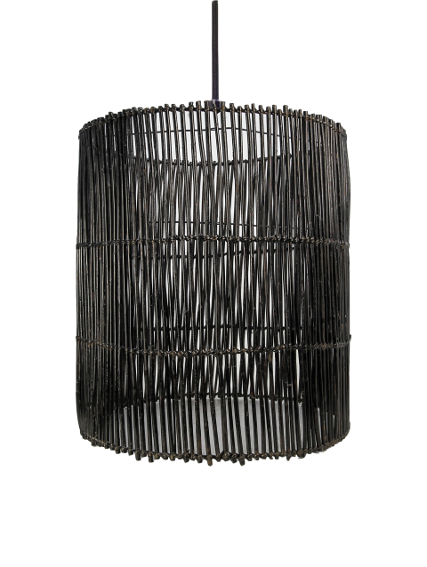 Hanglamp - ø50 - rotan - zwart wash-Hanglampen-HSM Collection