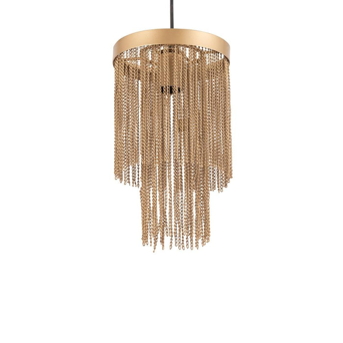 Hanglampen Brenton Goud IJzer Chains Rond Hanglamp S-Hanglampen-PTMD