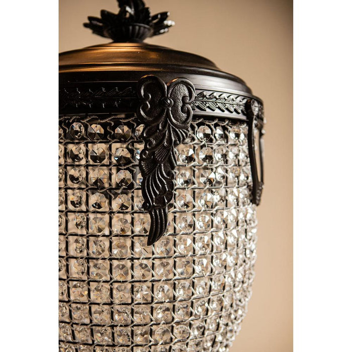 Hanglampen Hanglamp Lidde Crystal Ovaal Chandelier Lamp Classic L-Hanglampen-PTMD