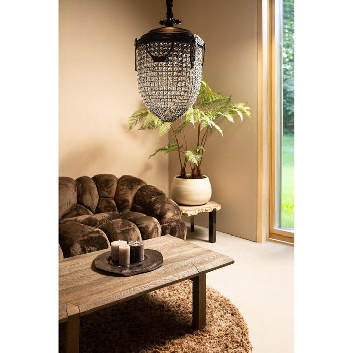 Hanglampen Hanglamp Lidde Crystal Ovaal Chandelier Lamp Classic L-Hanglampen-PTMD