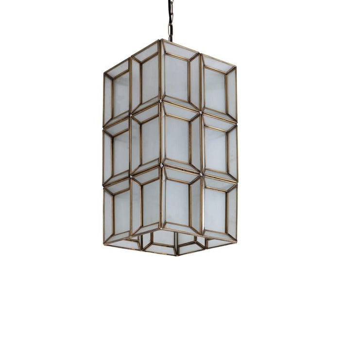 Hanglampen Layra Wit Milk Glas Hanglamp Antique-Hanglampen-PTMD