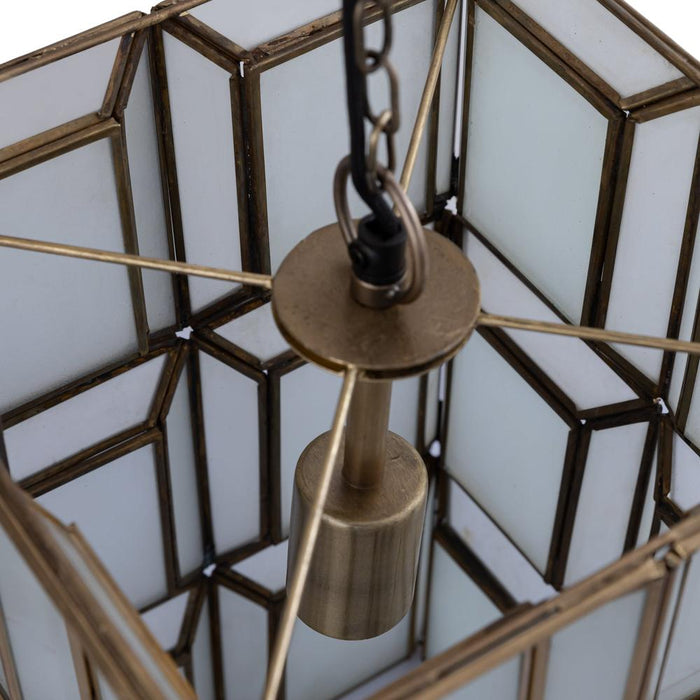 Hanglampen Layra Wit Milk Glas Hanglamp Antique-Hanglampen-PTMD