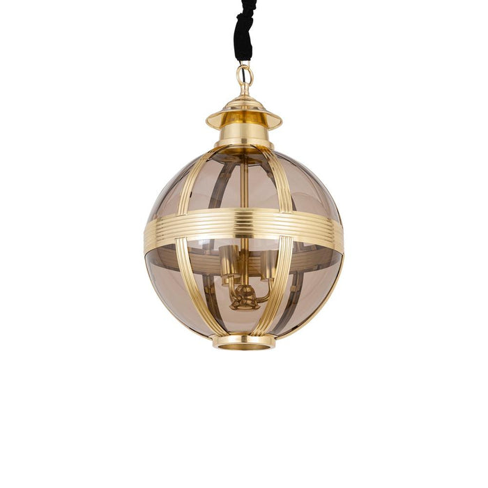 Hanglampen Mikk Messing Antiek Luster Glas Hanglamp Rnd S-Hanglampen-PTMD