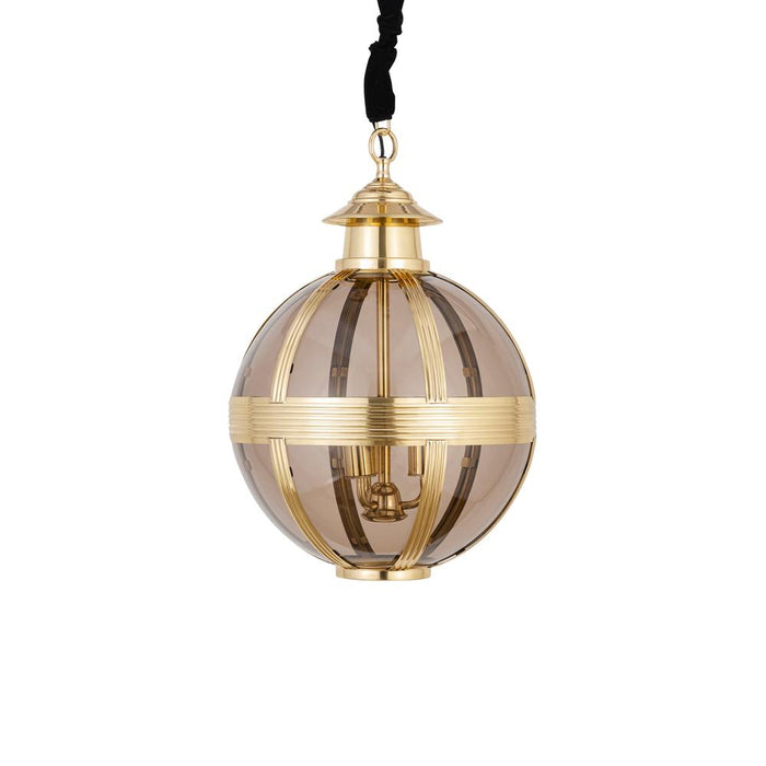 Hanglampen Mikk Messing Antiek Luster Glas Hanglamp Rnd S-Hanglampen-PTMD
