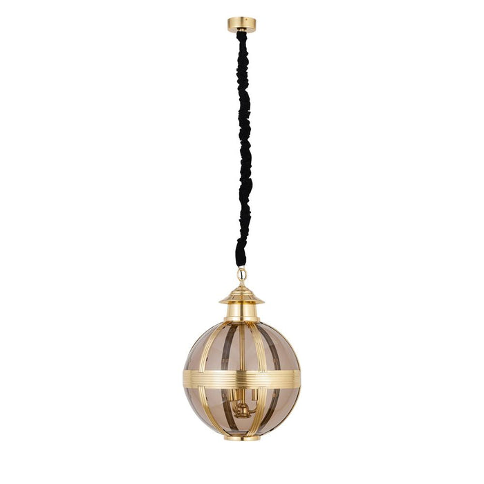 Hanglampen Mikk Messing Antiek Luster Glas Hanglamp Rnd S-Hanglampen-PTMD
