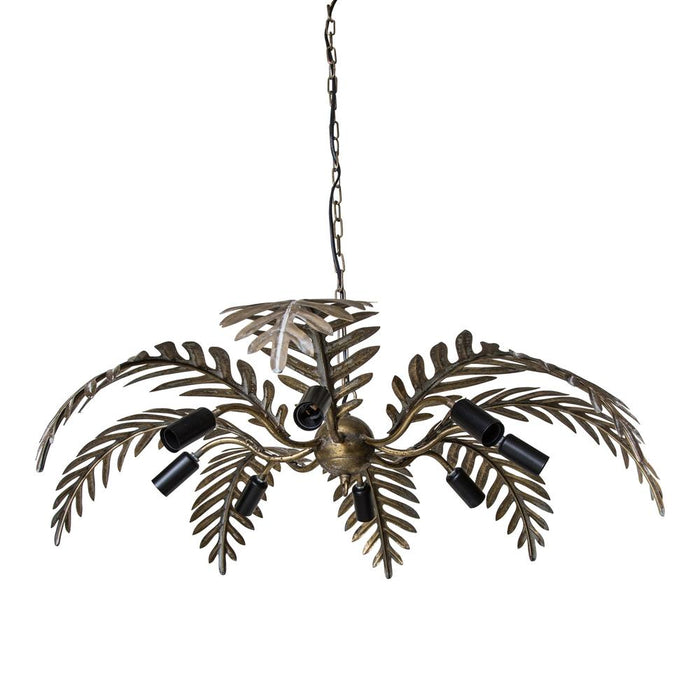 Hanglampen Moira Goud Metaal Hanglamp Palm Leaf Breed-Hanglampen-PTMD