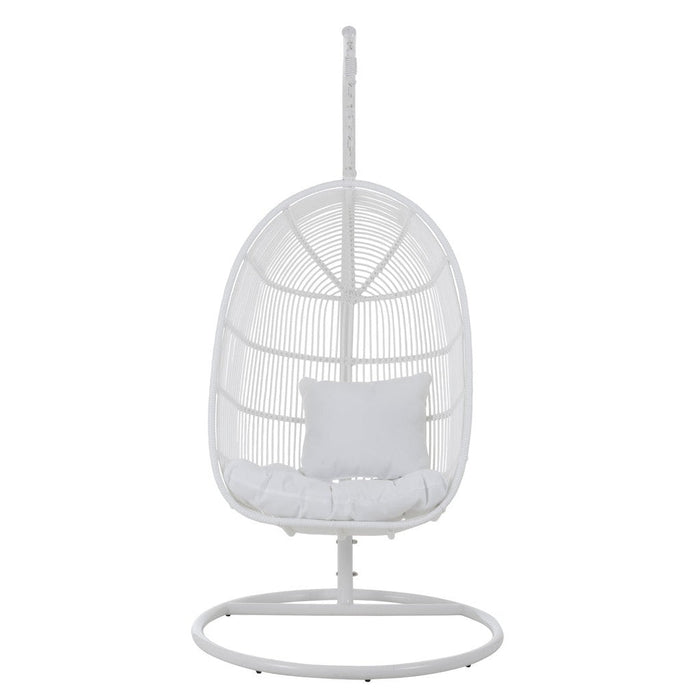 Hangstoel Ovaal staal wit-Hangstoelen-J-Line