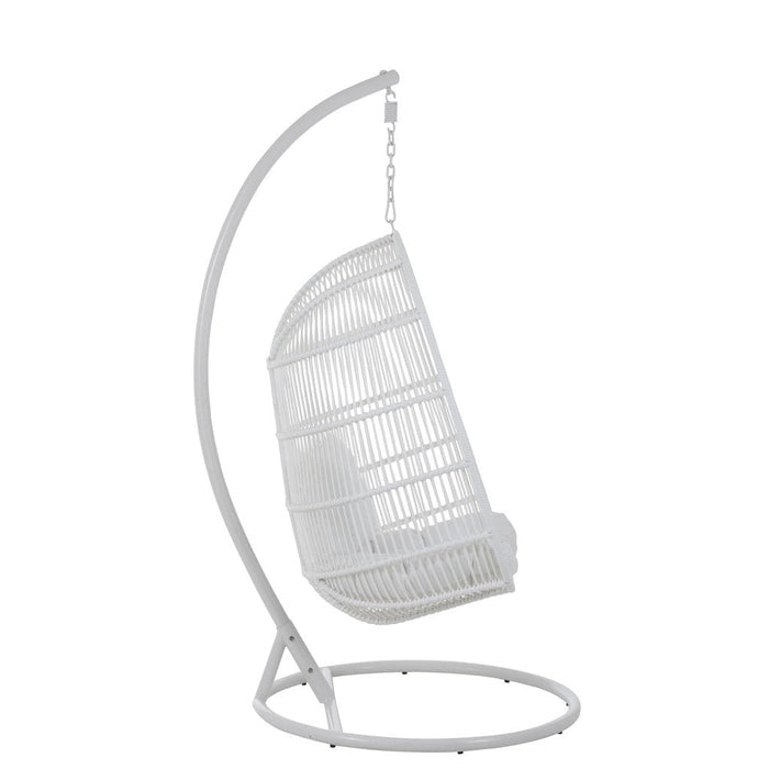 Hangstoel Ovaal staal wit-Hangstoelen-J-Line