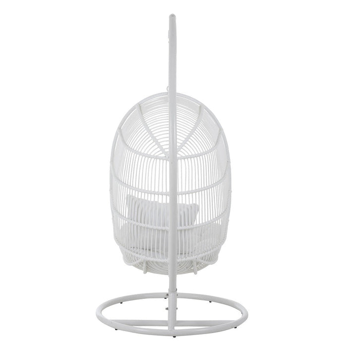 Hangstoel Ovaal staal wit-Hangstoelen-J-Line