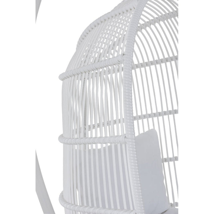 Hangstoel Ovaal staal wit-Hangstoelen-J-Line