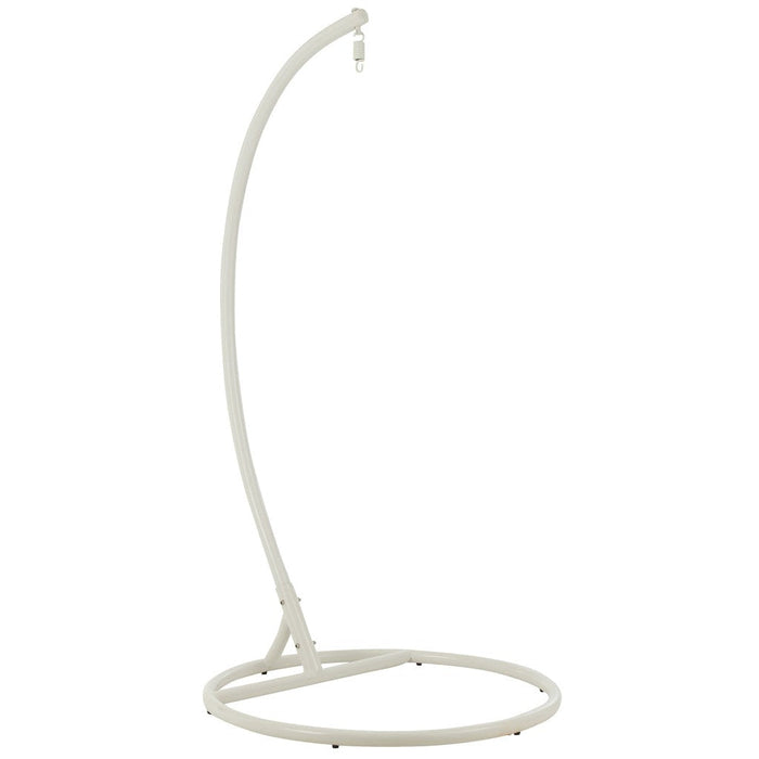 Hangstoel+kussens Bula metaal/riet wit-Hangstoelen-J-Line
