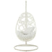 Hangstoel+kussens Bula metaal/riet wit-Hangstoelen-J-Line
