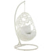 Hangstoel+kussens Bula metaal/riet wit-Hangstoelen-J-Line