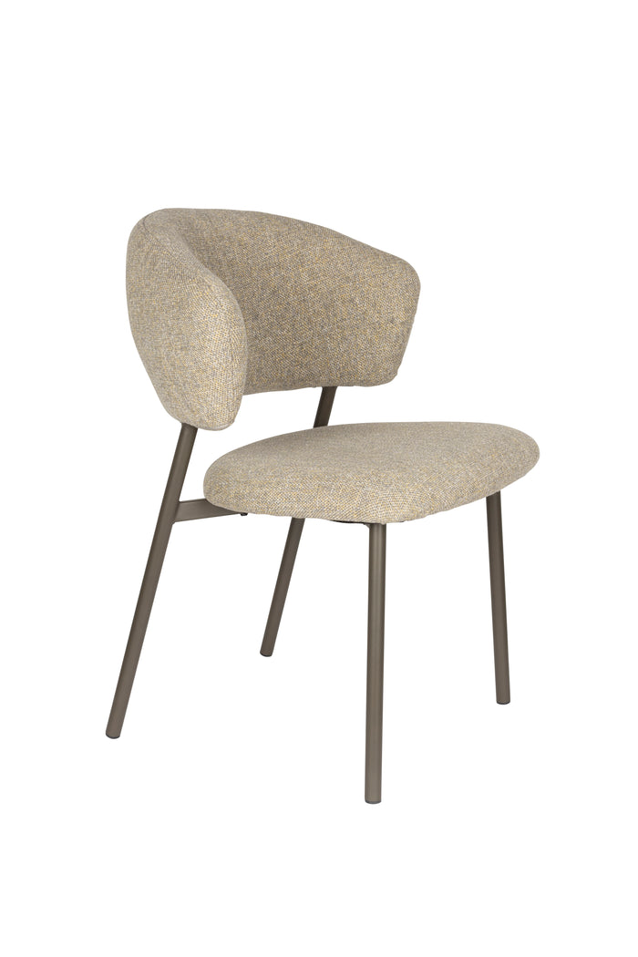 Eetkamerstoel Jasmine Chair Polyester, Metaal Groen, productafbeelding