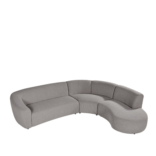 Hoekbank Florence Bouclé Mushroom Rechts 300x268x77 cm-Hoekbanken-LABEL51