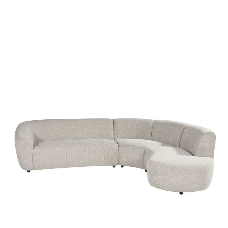 Hoekbank Florence Bouclé Naturel Rechts 300x268x77 cm-Hoekbanken-LABEL51