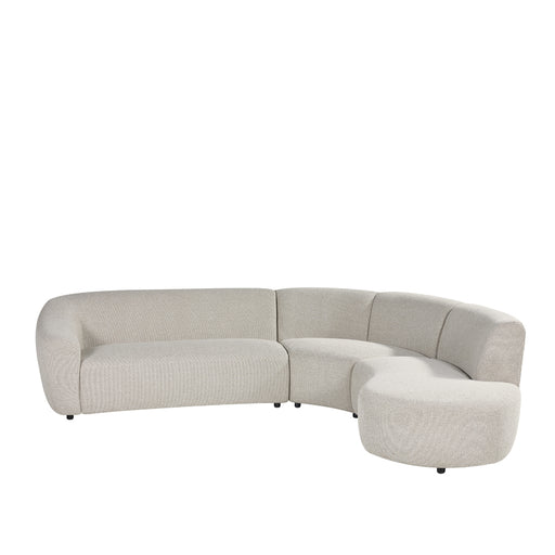 Hoekbank Florence Bouclé Naturel Rechts 300x268x77 cm-Hoekbanken-LABEL51