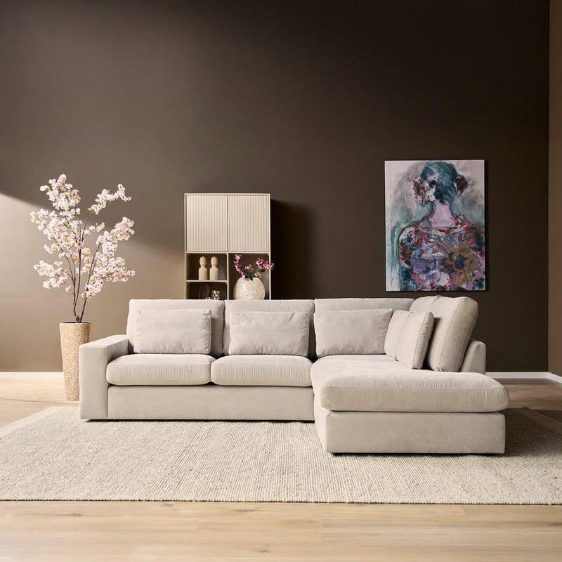 Hoekbank Jesse Toffee Ottomane Rechts 271x222x92 cm-Hoekbanken-Starfurn