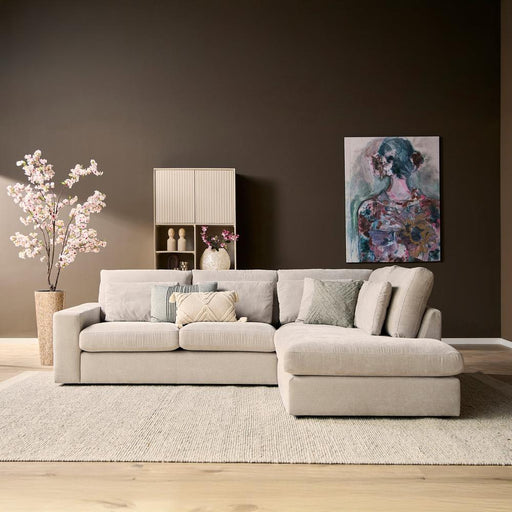 Hoekbank Jesse Toffee Ottomane Rechts 271x222x92 cm-Hoekbanken-Starfurn